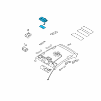 OEM 2008 Hyundai Elantra Room Lamp Assembly Diagram - 92850-2H000-8M