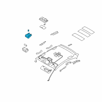 OEM 2008 Hyundai Elantra Overhead Console Lamp Assembly Diagram - 92800-2H000-4W