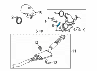 OEM Buick Encore GX Catalytic Converter Gasket Diagram - 13499082