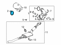 OEM 2022 Buick Encore GX Catalytic Converter Clamp Diagram - 11602406