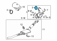 OEM 2022 Buick Encore GX Catalytic Converter Seal Diagram - 12683614