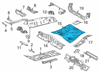 OEM 2022 Toyota Corolla Cross Center Floor Pan Diagram - 58211-0A030