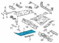 OEM 2022 Toyota Corolla Cross Front Floor Pan Diagram - 58111-0A020