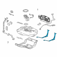 OEM 2011 Chevrolet Cruze Tank Strap Diagram - 22740371