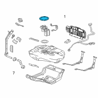 OEM 2017 Buick Cascada Fuel Pump Assembly Retainer Diagram - 13350064