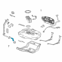 Genuine Cadillac Fuel Filler Hose diagram