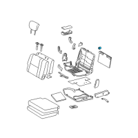 OEM 2004 Toyota 4Runner Seat Back Frame Cushion Diagram - 71324-35010-B0