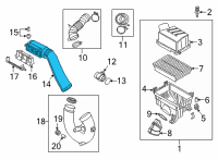 OEM 2022 Hyundai Kona Duct Assembly-Air Diagram - 28210-J9100
