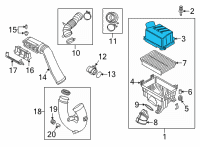 OEM 2022 Hyundai Kona COVER-AIR CLEANER Diagram - 28111-J9030