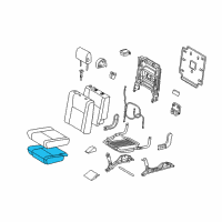 OEM 2011 Toyota Sequoia Seat Cushion Pad Diagram - 71611-0C090