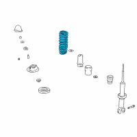 OEM 1995 Honda Civic Spring, Rear (Mitsubishi) Diagram - 52441-SR3-A05