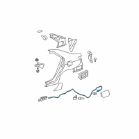 OEM 2011 Toyota Yaris Release Cable Diagram - 77035-52250