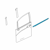 OEM 2016 Honda Fit Molding Assy., L. FR. Door Diagram - 72450-TD4-003