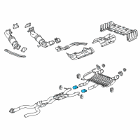 OEM Cadillac Muffler & Pipe Clamp Diagram - 13319295