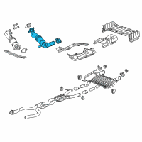 OEM 2016 Chevrolet Camaro Converter & Pipe Diagram - 23463694