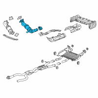 OEM Cadillac Converter & Pipe Diagram - 23463694