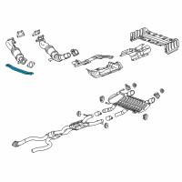 OEM 2013 Cadillac ATS Converter & Pipe Brace Diagram - 20764003