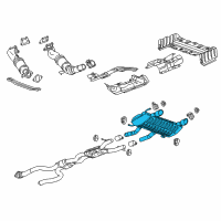 OEM 2013 Cadillac ATS Rear Muffler Diagram - 23167680