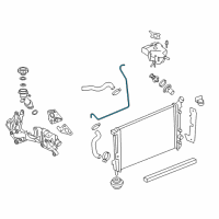 OEM Chevrolet Uplander Coolant Recovery Reservoir Hose Assembly Diagram - 15857666