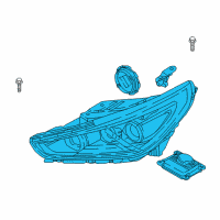 OEM Hyundai Elantra GT Headlamp Assembly, Left Diagram - 92101-G3120