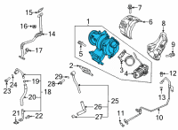 OEM Hyundai Santa Fe TURBOCHARGER Diagram - 28231-2S300