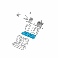 OEM 2001 Honda Civic Pad & Frame, Rear Seat Cushion Diagram - 82132-S5P-A01