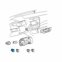 OEM Toyota Avalon Lock Switch Diagram - 84840-07010