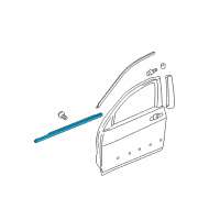 OEM Acura TL Molding Assembly, Right Front Door (Black) Diagram - 72410-SEP-A01ZA