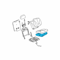 OEM 2002 Chevrolet Tahoe Pad, Rear Seat Cushion Diagram - 12478256