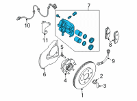 OEM 2012 Nissan Pathfinder CALIPER Assembly-Front RH, W/O Pads Or SHIMS Diagram - 41001-ZP42A