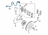 OEM Nissan Frontier Sensor Assembly-Anti SKID, Front Diagram - 47910-9BT0A