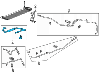 OEM 2019 Cadillac CTS Oil Cooler Tube Diagram - 84318909