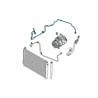 OEM BMW 325i Pressure Hose, Condenser, Evaporator Diagram - 64-53-9-151-734