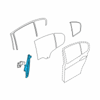 OEM 2007 BMW 335xi Rear Left Power Window Regulator Diagram - 51-35-7-140-589