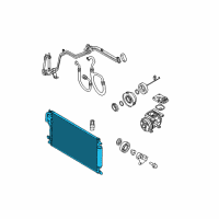 OEM 2005 Hyundai Tucson Condenser Assembly-Cooler Diagram - 97606-2E100