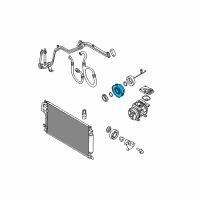 OEM 2007 Hyundai Tiburon PULLEY Assembly-Air Conditioning Compressor Diagram - 97643-2D000