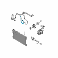 OEM 2006 Hyundai Tucson Hose-Cooler Line Suction Diagram - 97763-2E800