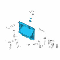OEM 2001 Acura Integra Radiator (Sak) Diagram - 19010-P75-A53