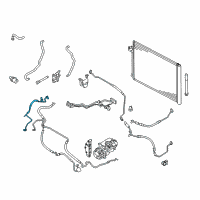 OEM 2011 BMW X5 Pressure Line, Condenser Double Pipe Diagram - 64-50-9-166-097