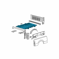 OEM 1999 Ford F-250 Floor Pan Diagram - AL3Z-9911215-A