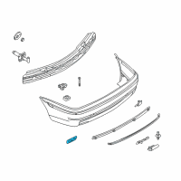 OEM BMW 323Ci Reflector Left Diagram - 63-14-8-376-873