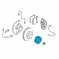 OEM BMW X5 Wheel Hub With Bearing, Front Diagram - 31-22-7-850-161