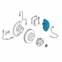 OEM 2018 BMW X6 Left Front Sport Brake Caliper Diagram - 34-11-7-852-967