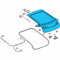 OEM Chevrolet Lift Gate Diagram - 25982911