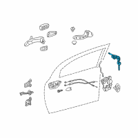 OEM Pontiac Vibe Cylinder, Front Side Door Lock(W/Keys) Diagram - 19184236