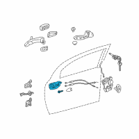 OEM 2010 Pontiac Vibe Handle, Front Side Door Inside *Gray Diagram - 19184205