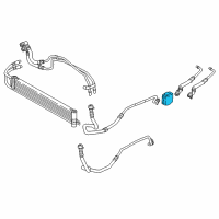 OEM 2016 BMW 535i xDrive Thermostat, Oil Cooler Line Diagram - 17-22-7-592-723