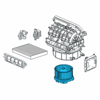 OEM Honda Clarity Motor, With Fan Diagram - 79310-TRW-A01