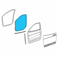 OEM 2014 Jeep Cherokee WEATHERSTRIP-Front Door Opening Diagram - 68103062AB