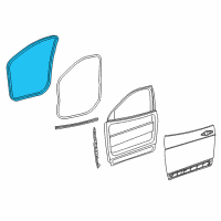 OEM Jeep Cherokee WEATHERSTRIP-Front Door Body Mounted Diagram - 68225187AB